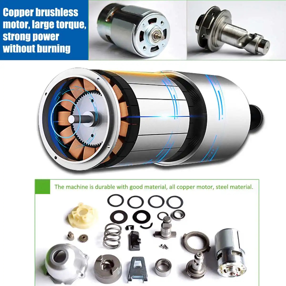 Máy vặn vít không chổi than Drillpro 2000N.M 18V - Daisan Mart