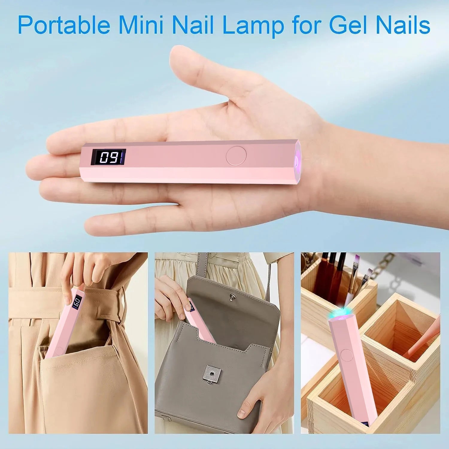 Portable UV/LED Nail Dryer Lamp USB Charging Fast and Convenient