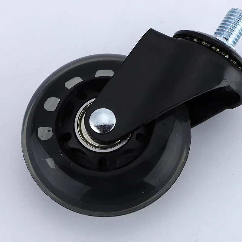 2.5 Inch Multi-Purpose PU Trolley Wheels, 5 Sets, M6/8/10 Shaft