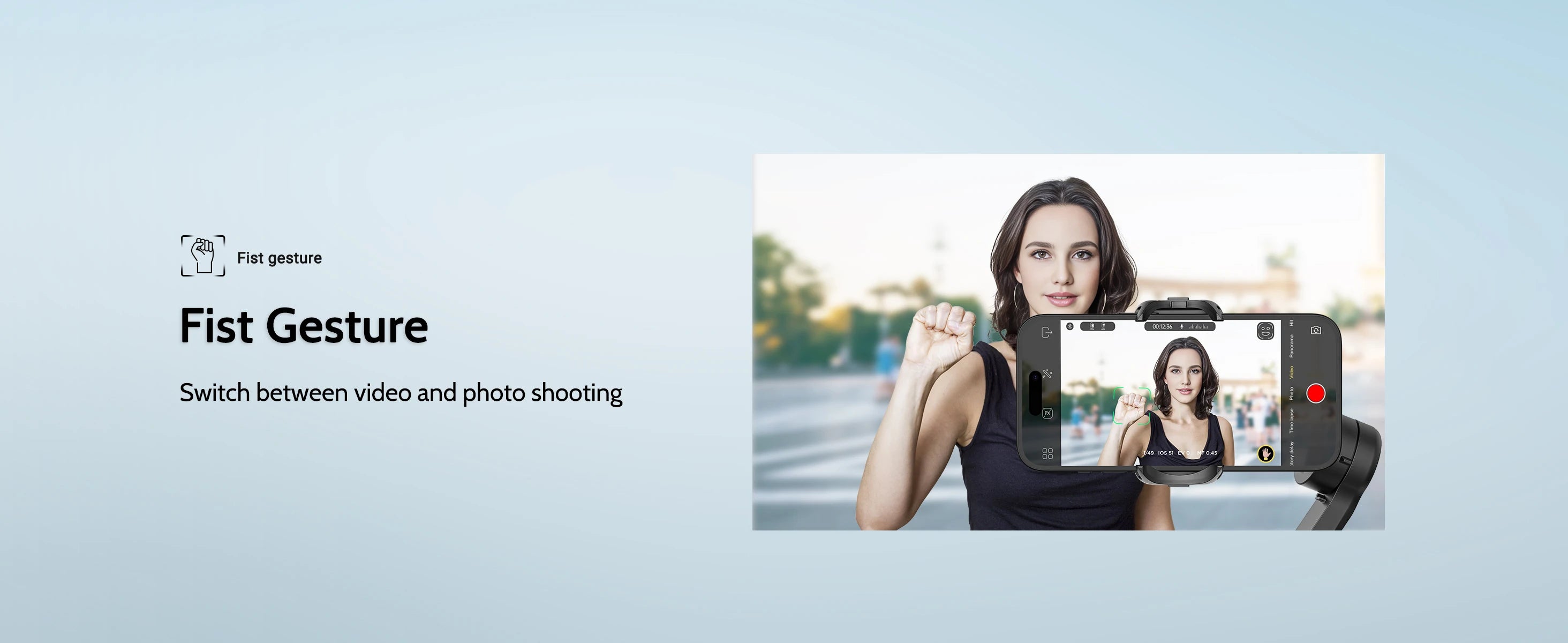 AOCHUAN Smartphone Gimbal Stabilizer OLED screen with LED lights 3-axis gimbal Stabilizer for Android and iPhone Smart XproBlack