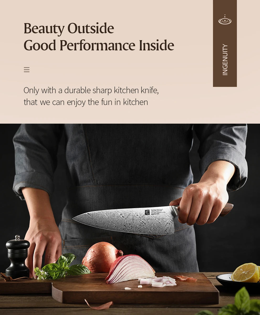 XINZUO 8.5 Kitchen Knife - 110 Layer Damascus Steel