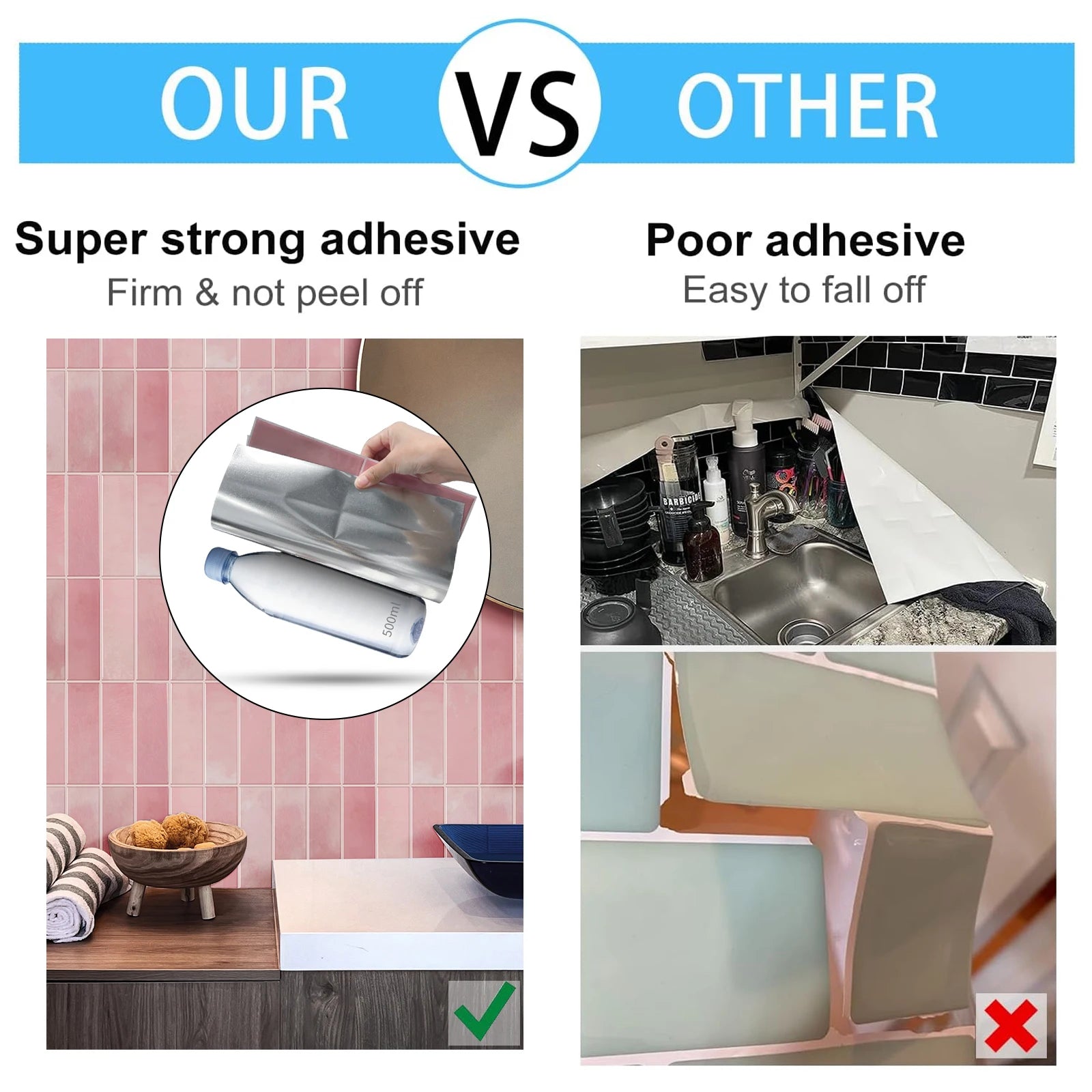 Miếng Dán Tường Dán Gạch Siêu Dính Trang Trí Nhà - Daisan Mart