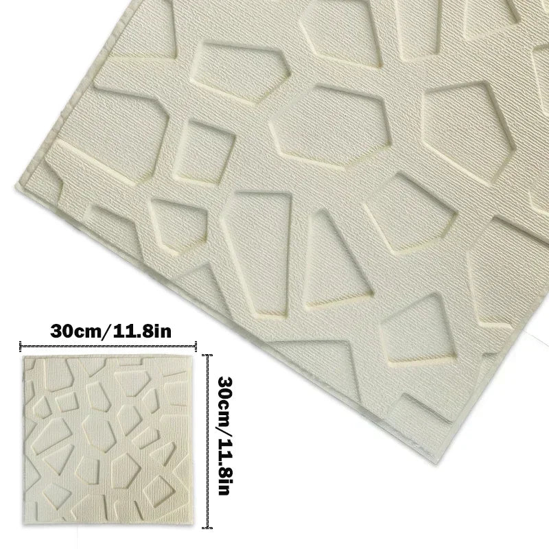 Self-Adhesive Foam Wallpaper Sticker 3D Imitation Brick Wall Sticker for Living Room Bedroom Home Kitchen Bathroom Decoration