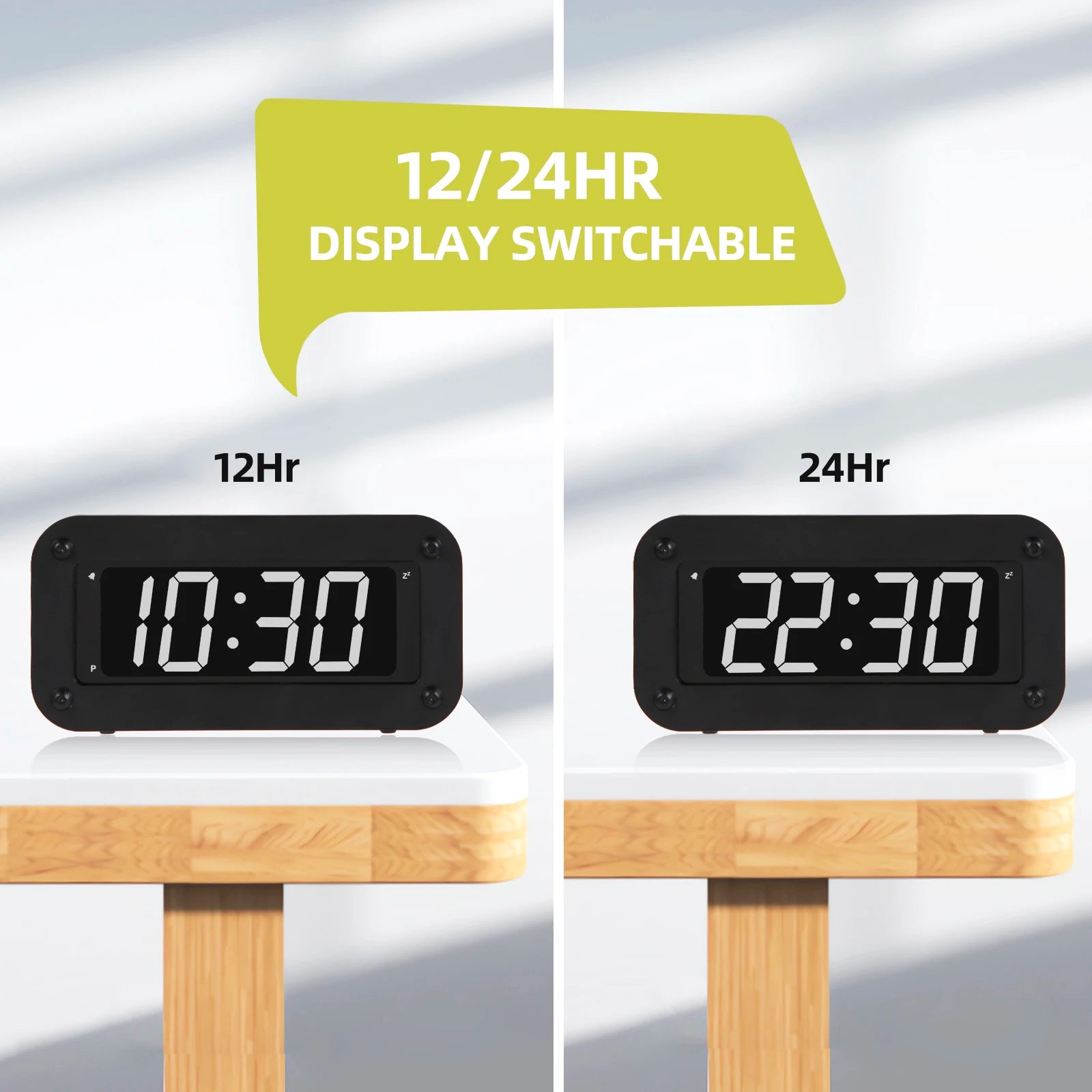 Đồng hồ báo thức mini đa năng, pin & cáp, sáng tùy chỉnh