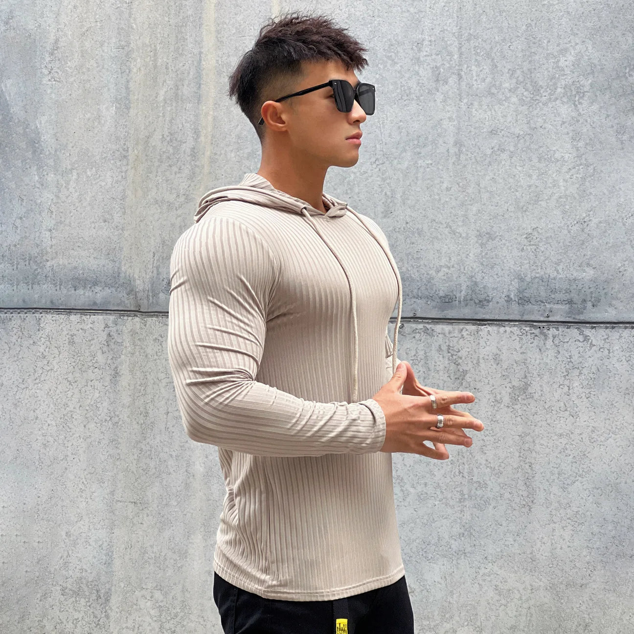 Men's Breathable Long Sleeve Gym Fitness Sports Shirt