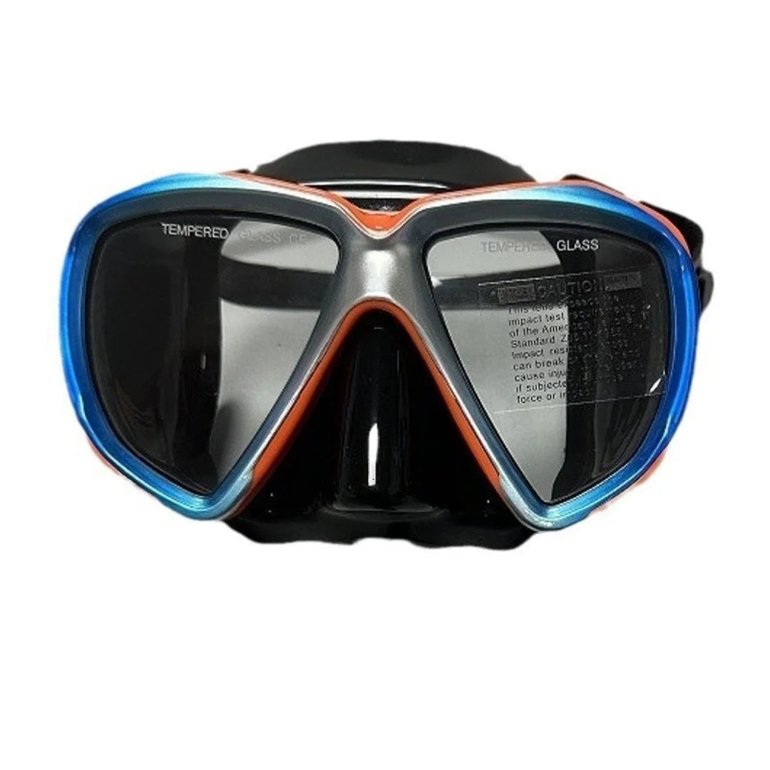 Large-Frame Silicone Diving Goggles: Full-Dry Snorkel Mask, Unisex