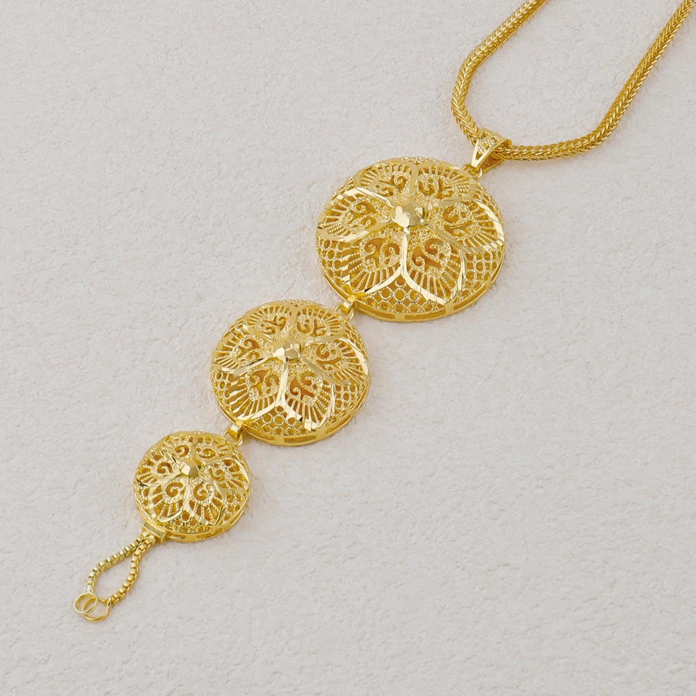 Luxury Dubai Gold Plated Indian Wedding Jewelry Set