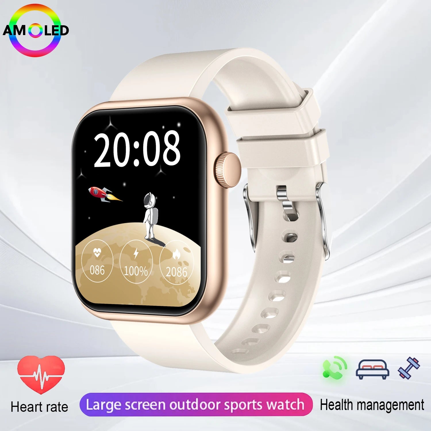 Đồng Hồ Thông Minh 10S AMOLED NFC GPS Chống Nước