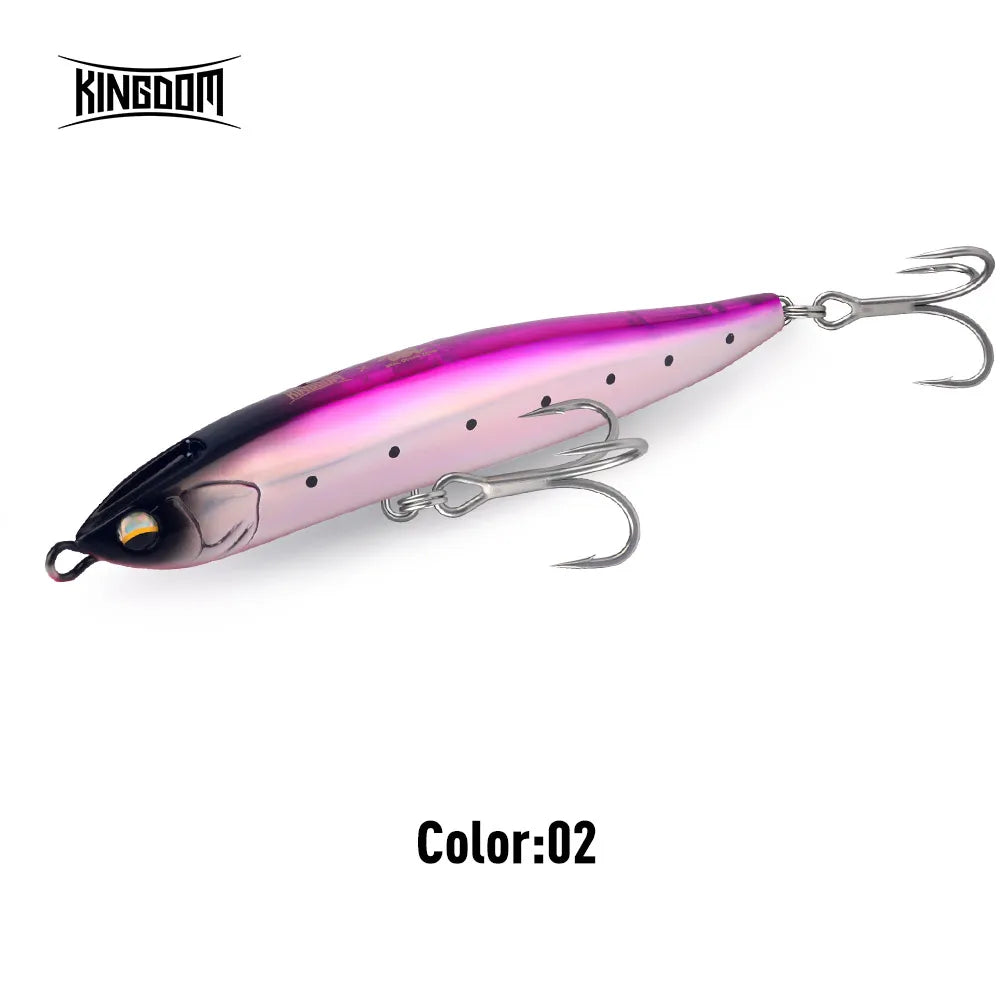 Kingdom Sinking Pencil Lure 140mm 54g Long Casting Saltwater Artificial Stickbait Hard Wobblers Seabass Trolling Jerkbait