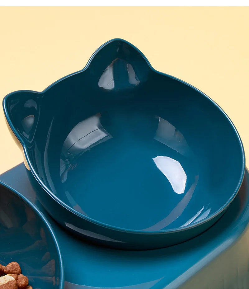 3 in 1 Cat Feeder Automatic Water Dispenser Double Bowl Pet Bowl for Small Dogs Cats Pet Food Container Cat Accessories - Daisan Mart
