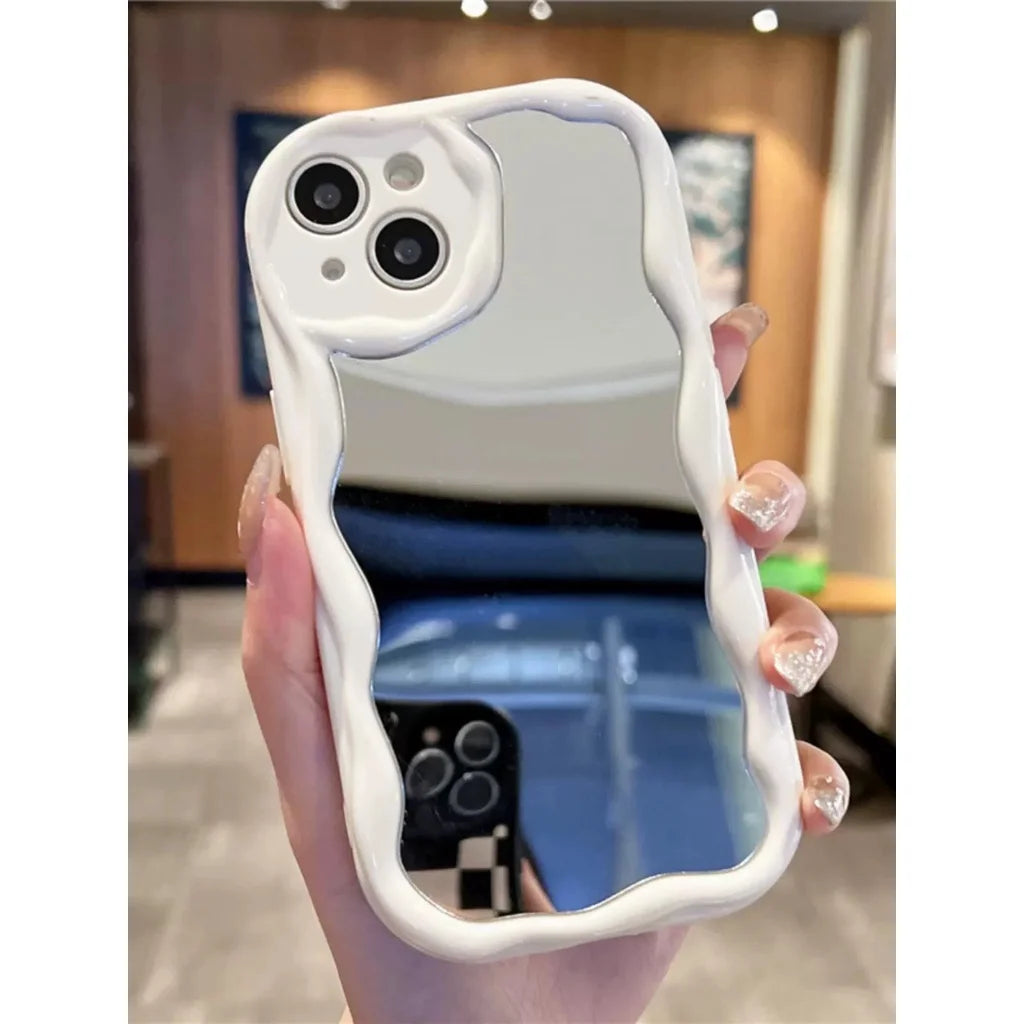 Cute Cat Makeup Mirror Case For iPhone