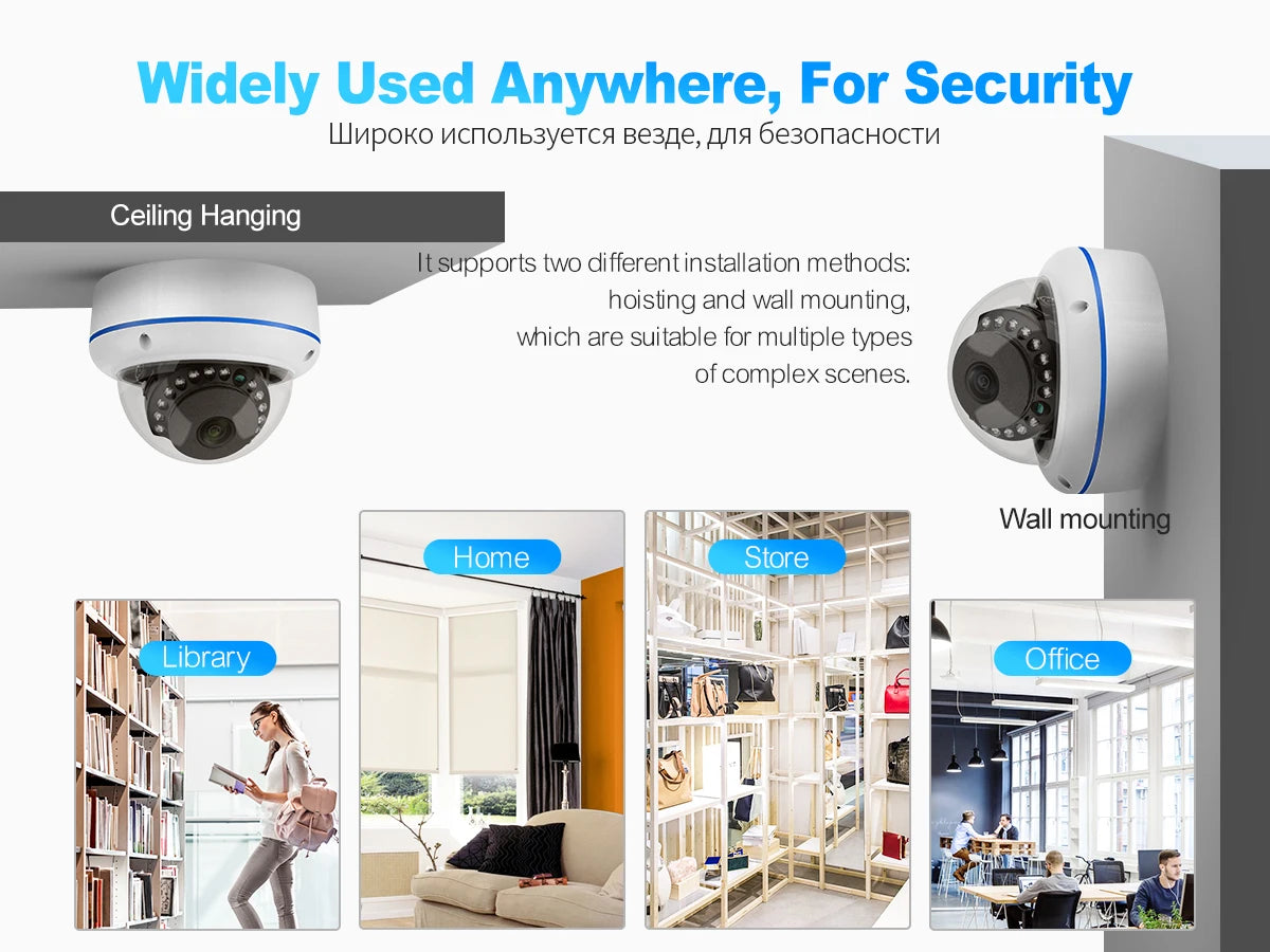 Techage H.265 4MP 5MP Adapter 48V POE Adapter Video IPC P2P CCTV Video