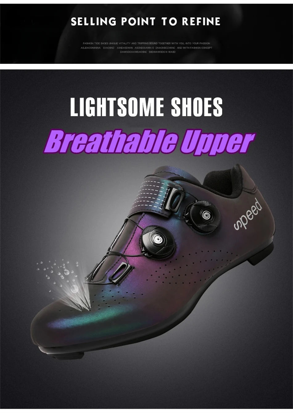 Giày Đạp Xe Nam Siêu Nhẹ Khóa Đôi Phát Sáng MTB