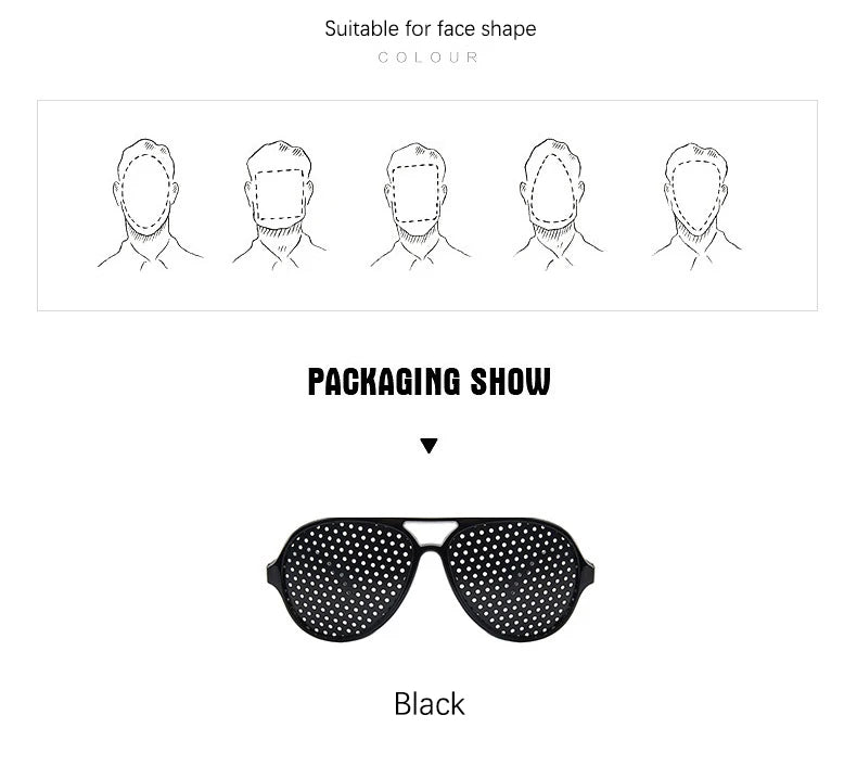 Eyesight Improvement Eyewear Vision Care Wearable Corrective Glasses Improver Stenopeic Pinhole Glasses Anti-fatigue Protection