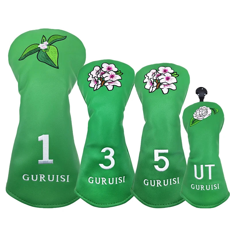 Floral embroidered golf club cover set - Driver &amp; Fairway Woods