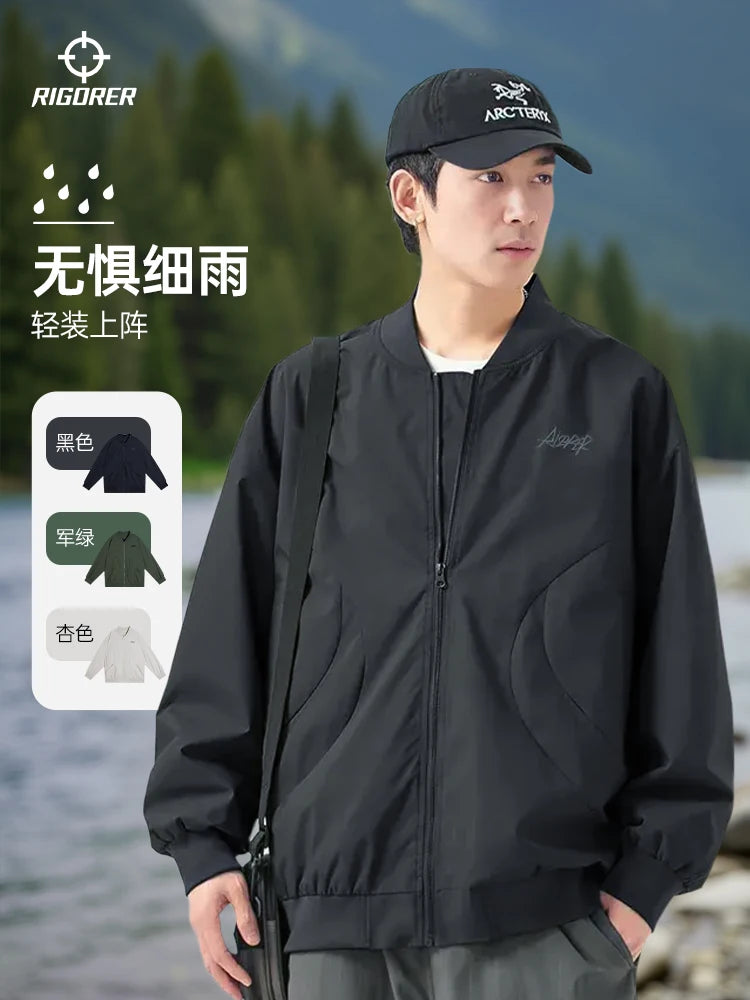 RIGORER men's sports jacket windproof embroidered logo