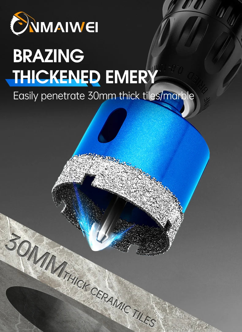 1pcs 18-110MM Diamond Coated Drill Bits Set Ceramic Glass Hole Saw with position drill for Glass Marble Granite Stone Porcelain
