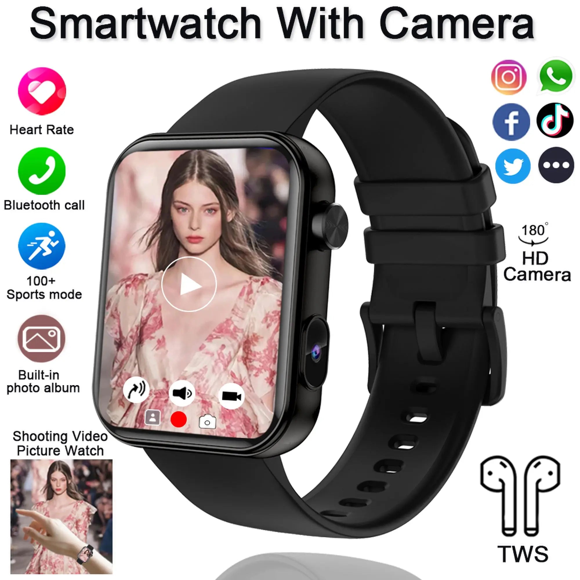 Smart Watch for Photography, Sports, Waterproof