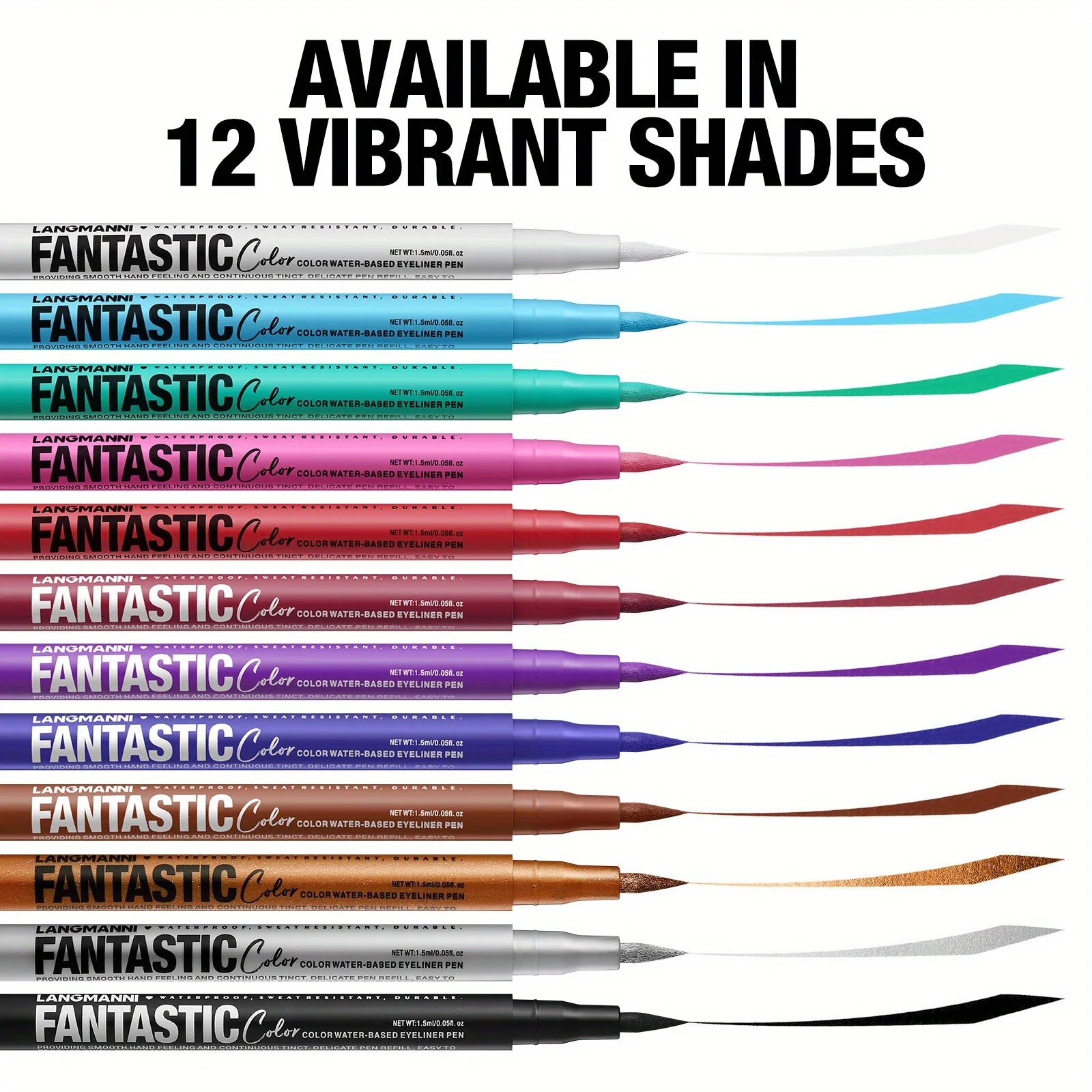 12 Color Super Long-lasting Waterproof Eyeliner