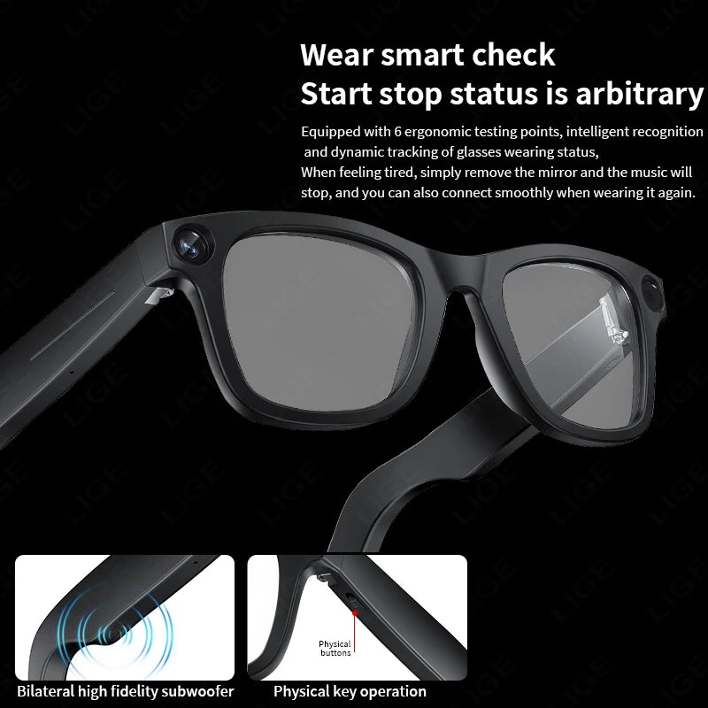 Smart Glasses HD Camera Anti-Shake Noise Reduction