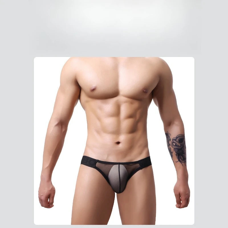 Sexy Low Rise Mesh Men's Underwear Stretchy U-Shaped