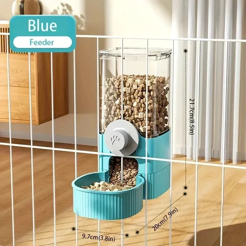 Pet Automatic Water Dispenser and Feeder Set, Hanging Water Dispenser, Automatic Cat Feeder, Dog Cage Hanging Water and Food Supplies, Cat Bowl, Dog Food Bowl - Daisan Mart