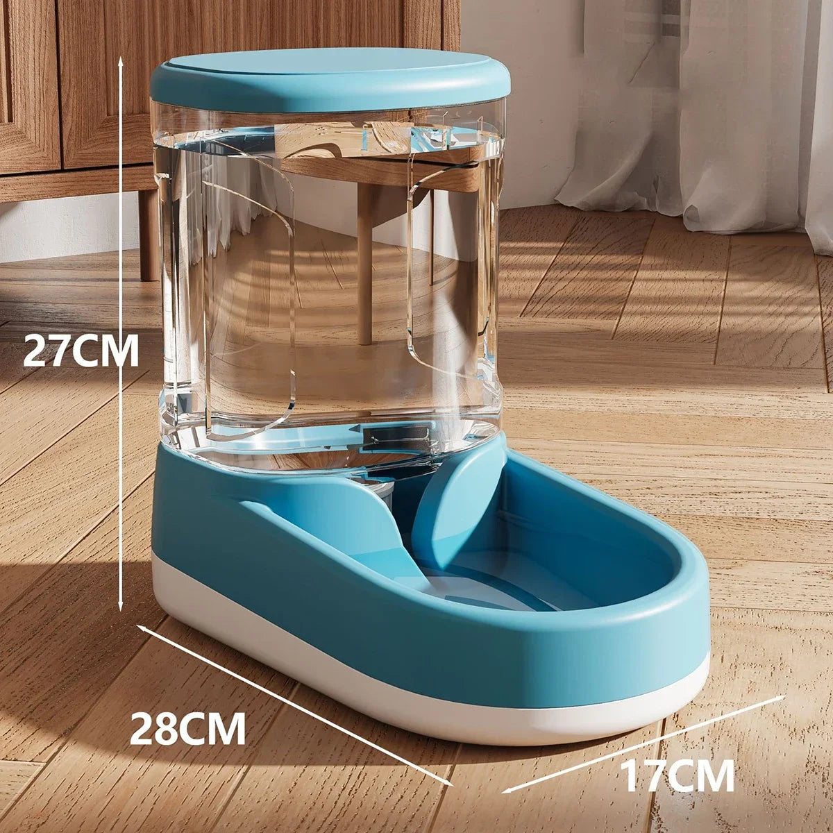 3.8L Large Capacity Pet Feeder Water Modern Design Dispenser Food Grade PP Material Anti Slip Bottom Design for Dog Cat Feeding - Daisan Mart