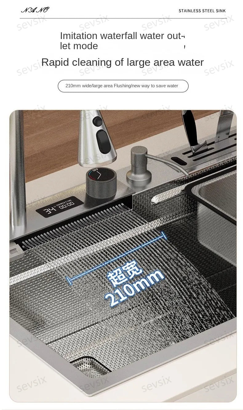 Chậu rửa bếp thông minh hiện đại chống xước bạc