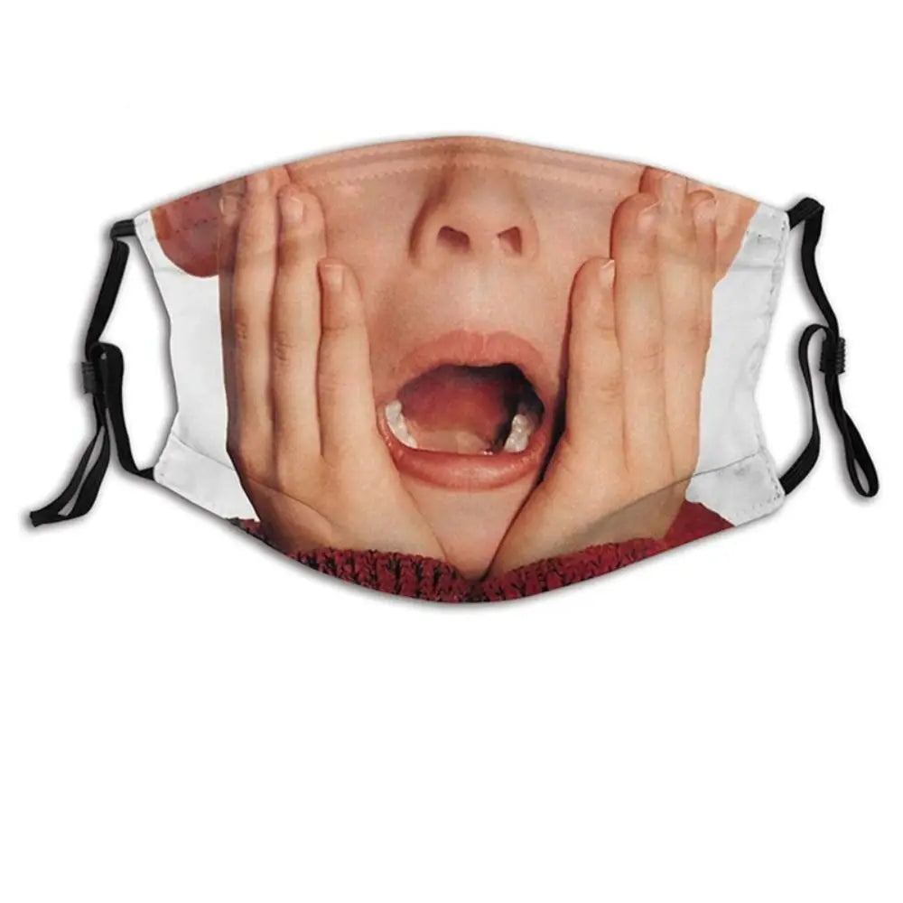 Facial Expression 3D Three-dimensional Mask Personality Breathable Funny Printed Mask Creative Printed Party Cosplay Mask Warmer