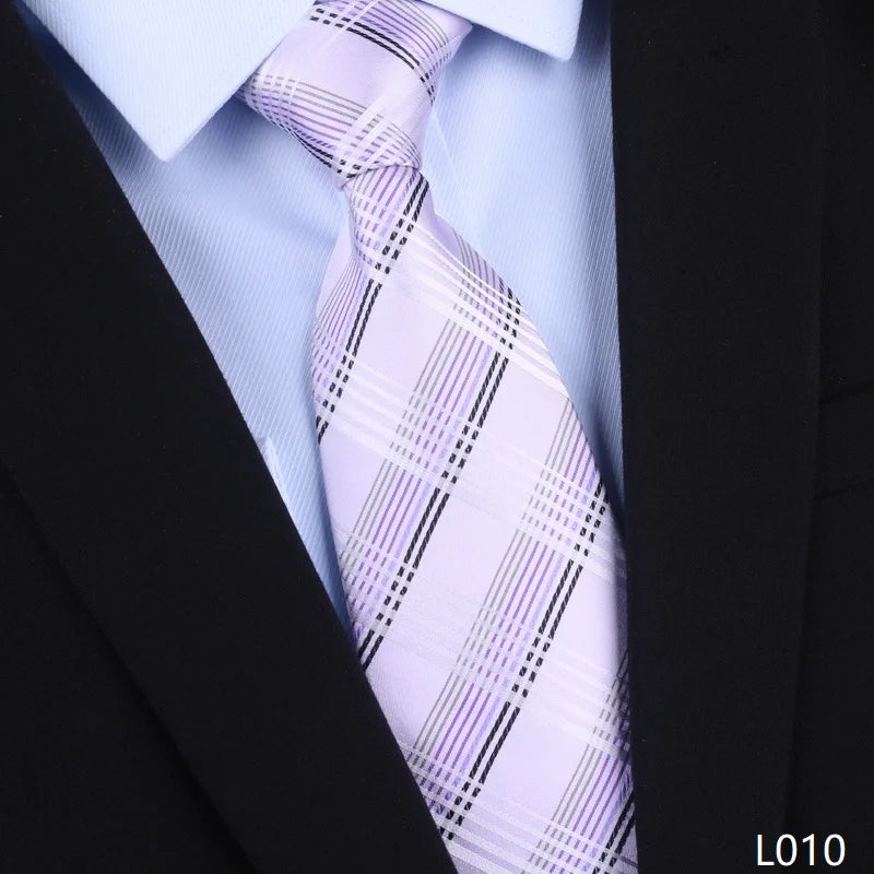 Cà Vạt Lụa Tơ Tằm Nam Cao Cấp Họa Tiết Sọc 8CM