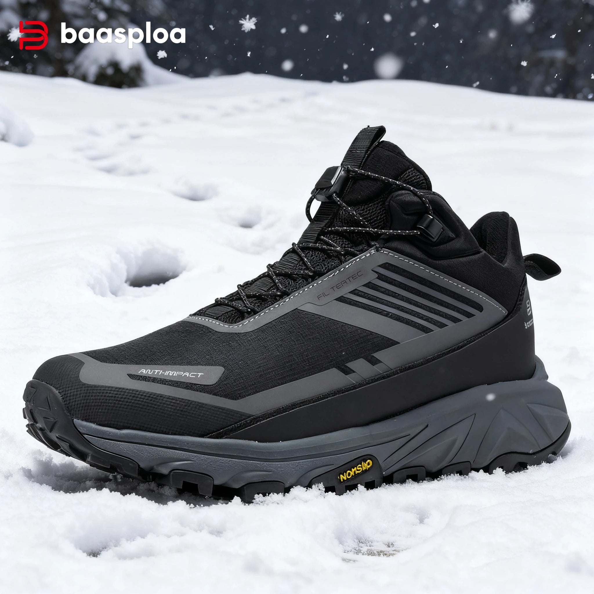 Giày Leo Núi Nam Chống Nước Ấm Áp Mùa Đông Baasploa