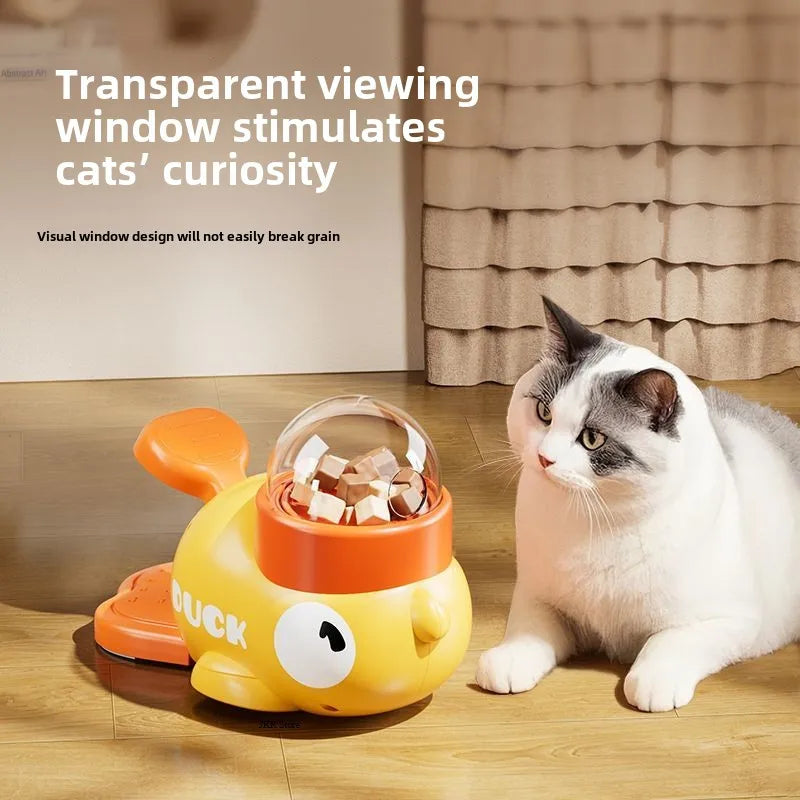 Pet Snack Feeder Dog Cat Food Dispenser Automatic Feeder Puppy Cartoon Duck Design Used to Train Dogs Accessories Cats Suppl - Daisan Mart
