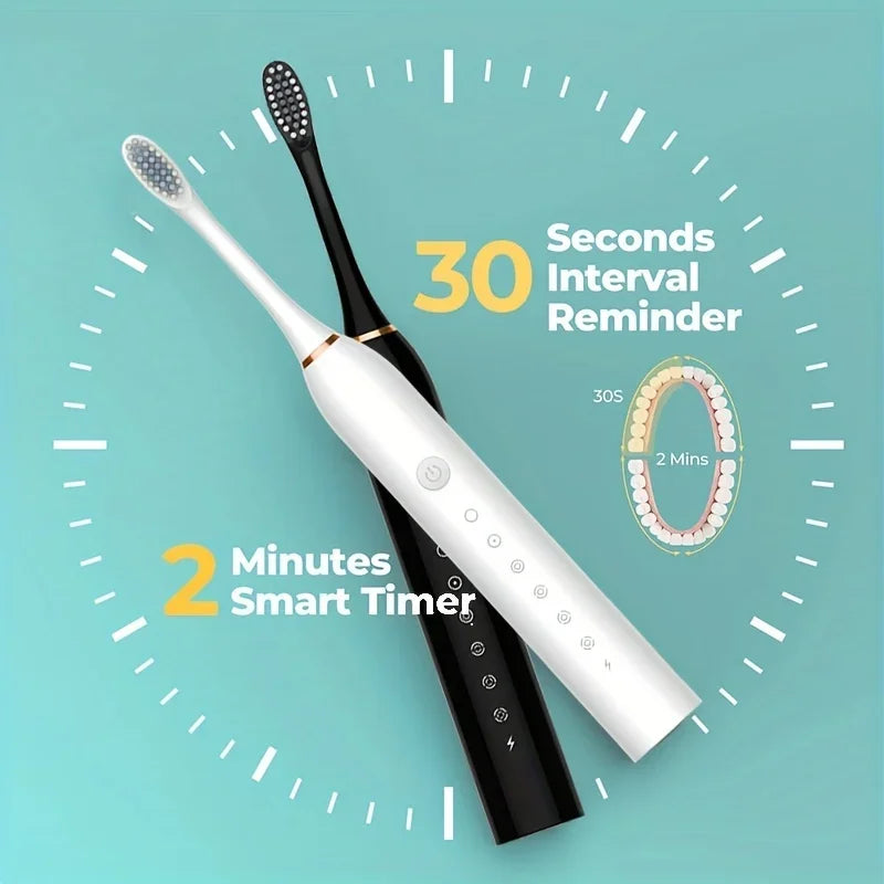 Six-Speed ​​Automatic Electric Toothbrush Adult &amp; Children's Universal Soft Bristle Charging Smart Toothbrush for All Ages