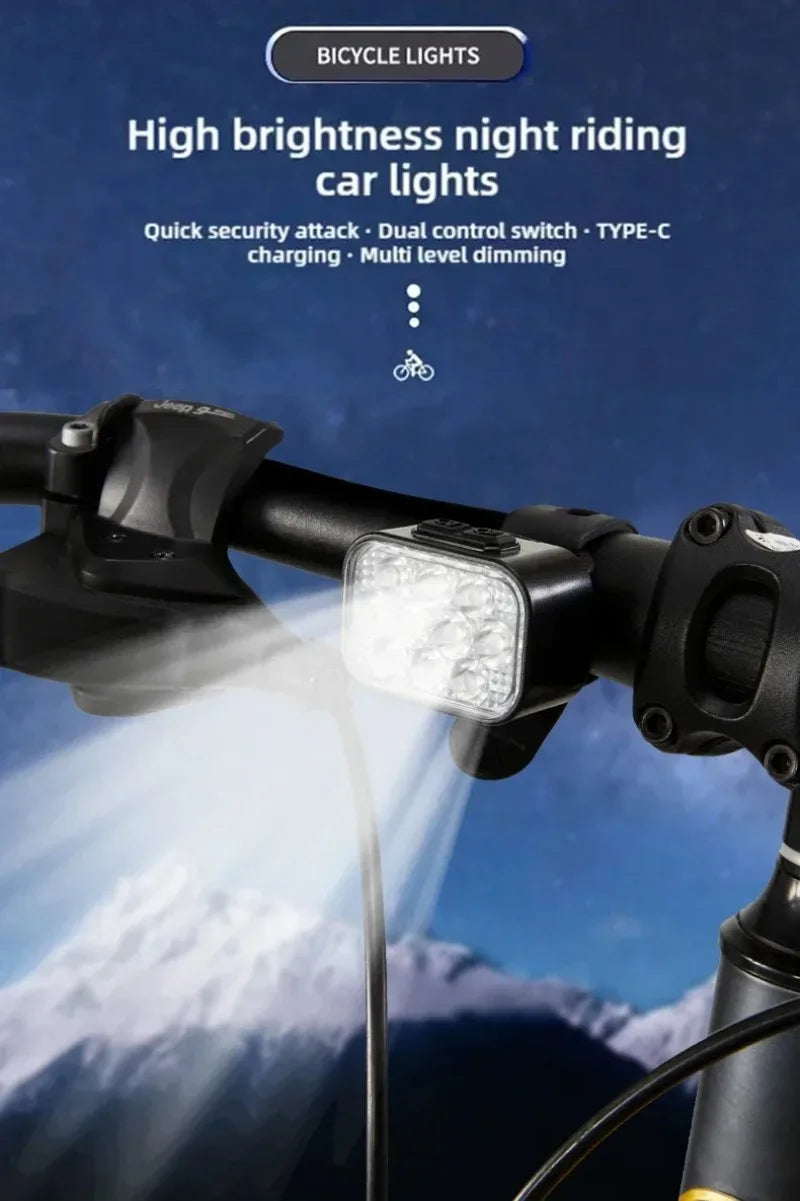 BUCKLOS COB LED Bicycle Light Waterproof USB Rechargeable 1100mAh