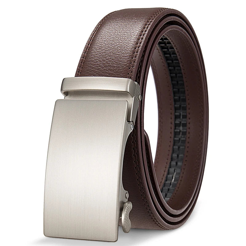 Men's Genuine Leather Belt - Automatic Adjustment Black/Brown
