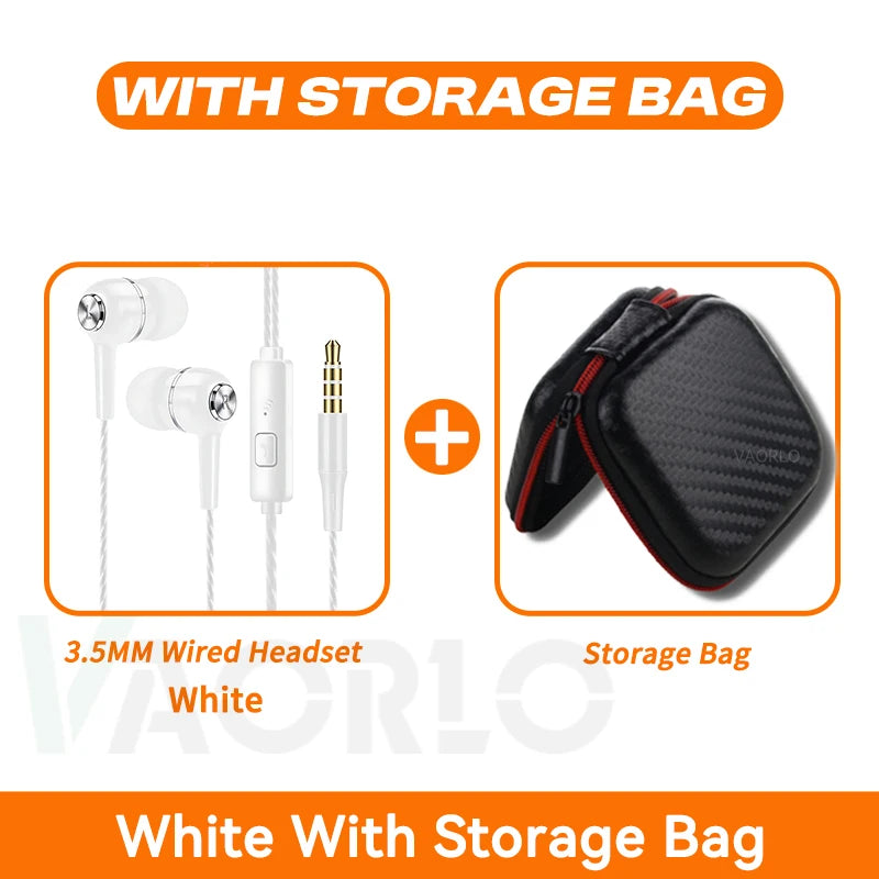 3.5mm HIFI In-Ear Headphones Strong Bass Gaming Mic