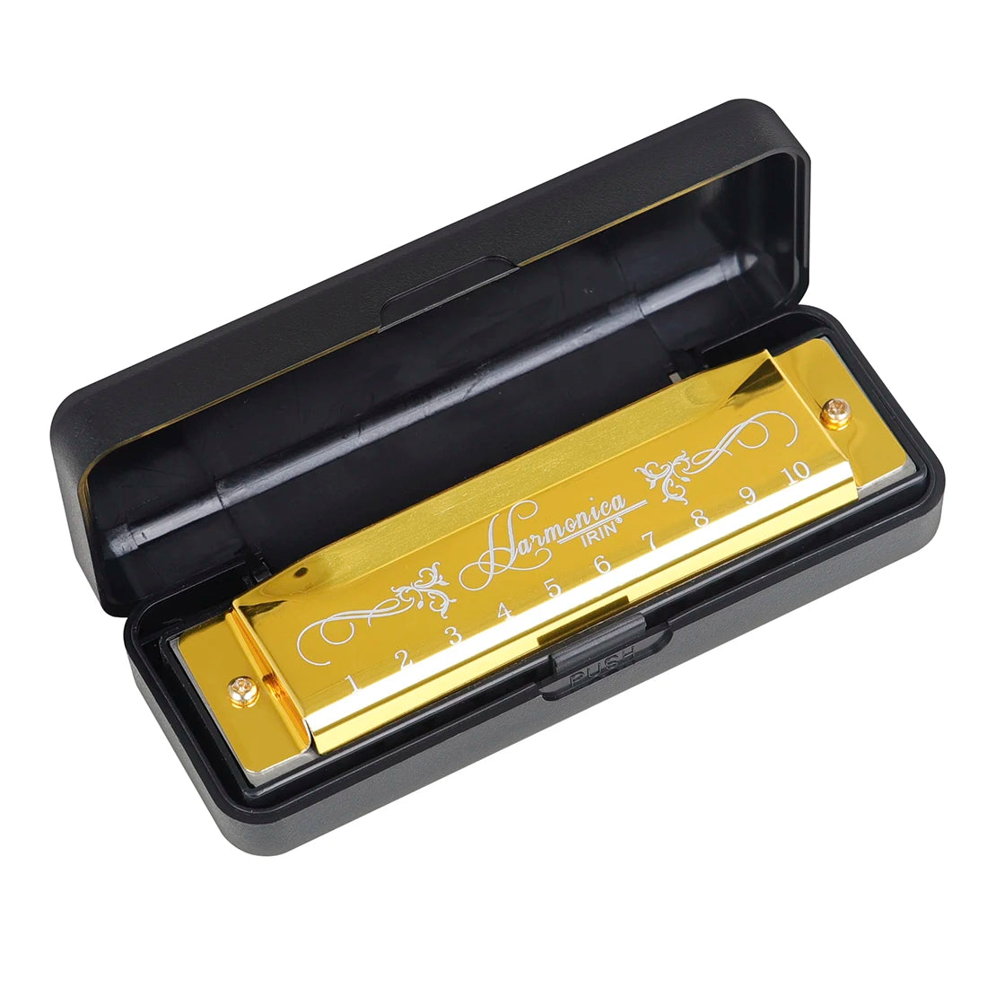 IRIN Harmonica New 10 Hole 20 Tone Harmonica Multicolor C Key Professional Gift with Box for Beginners and Childrens Puzzle Toys