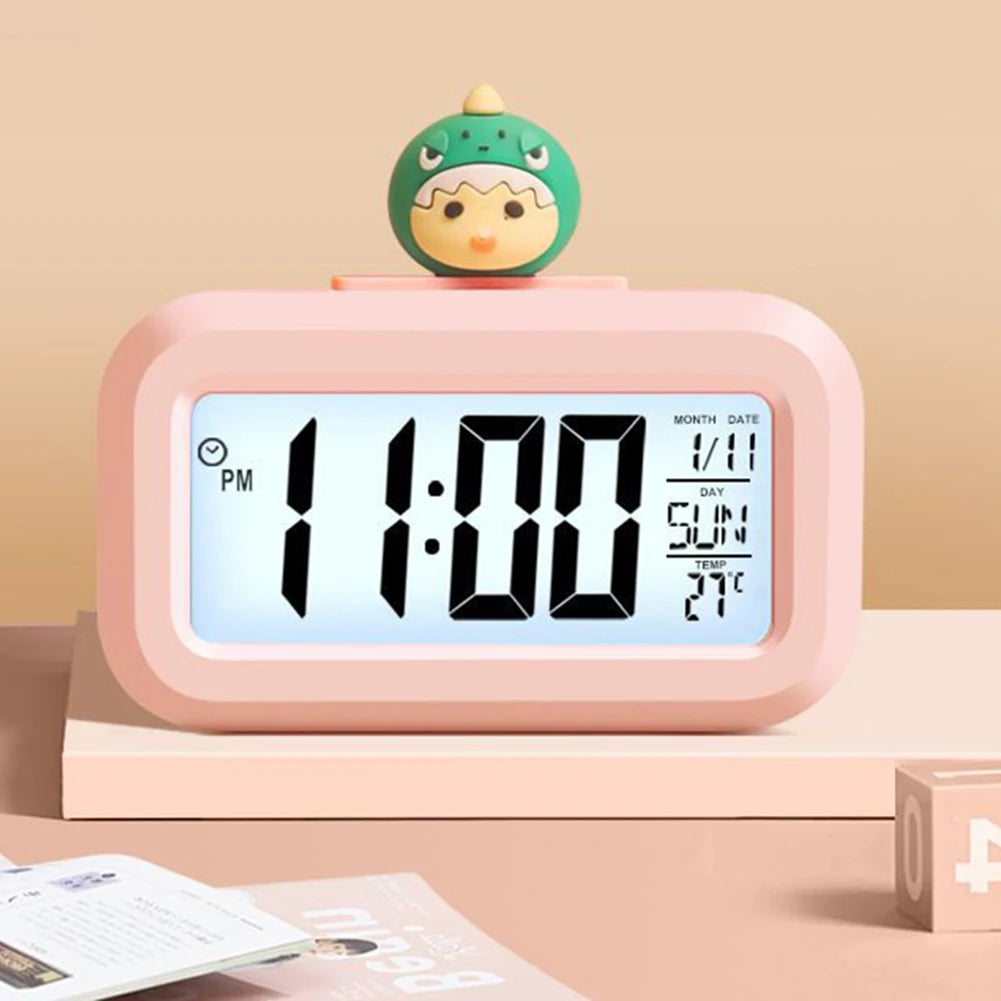 Đồng Hồ Báo Thức LED Hoạt Hình Đa Năng Cho Học Tập
