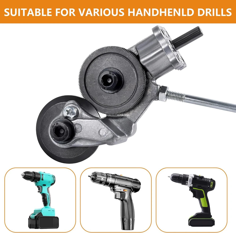 Electric Metal Nibbler Drill Attachment with Adapter DIY Metal Cutter Sheet Drill Attachment for Metal Cutting Copper Cutter
