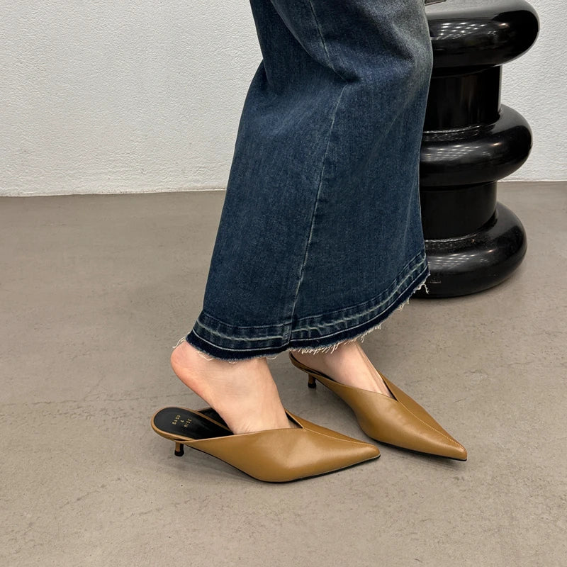 Dép Mũi Nhọn Nữ Thời Trang SUOJAILUN 2024 Mới