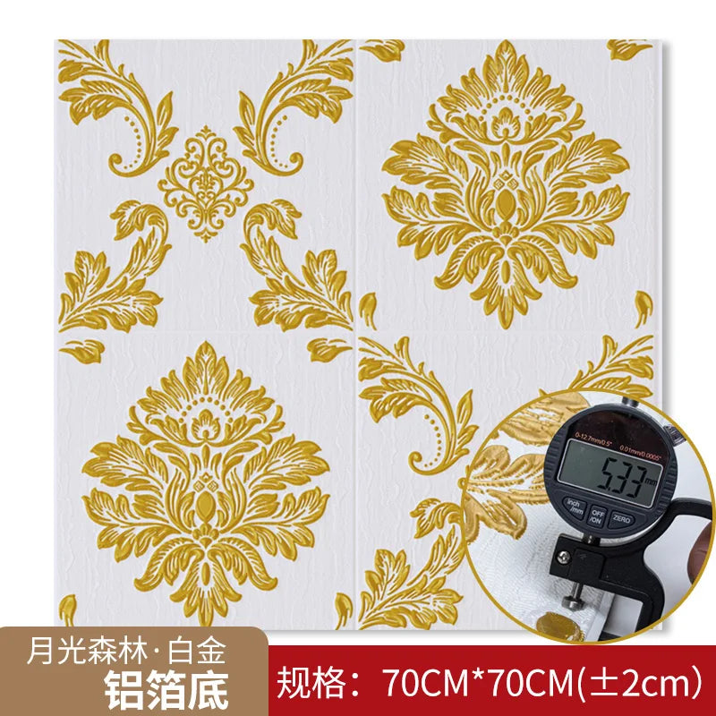 3D three-dimensional wall sticker wallpaper self-adhesive waterproof wallpaper bedroom foam brick background wall