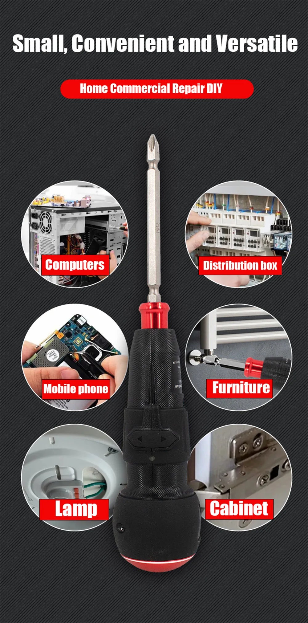 2025 New Cordless Electric Screwdriver 10 in 1 Powerful 3.6V Rechargeable Screwdriver Set Household Auto Screw Driver PC Repair