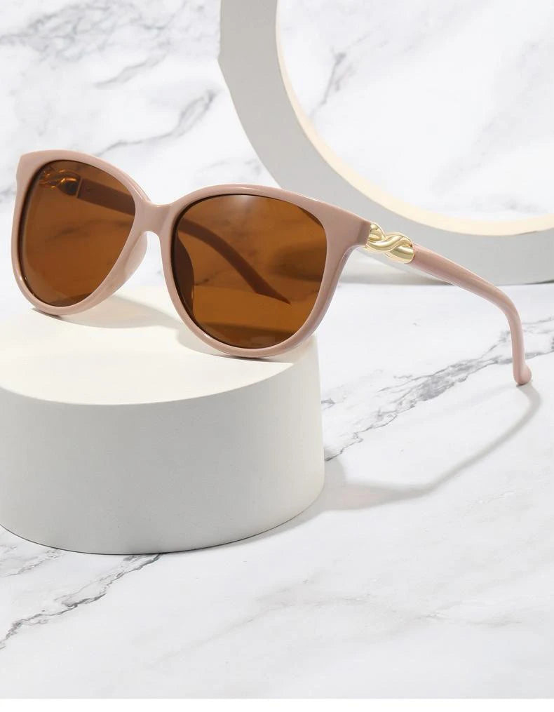 Cycling New Round Alloy Women Sunglasses Gradient Frame Anti-UV Sun Glasses Brand Designer Simple Style Shades Eyeglasses UV400