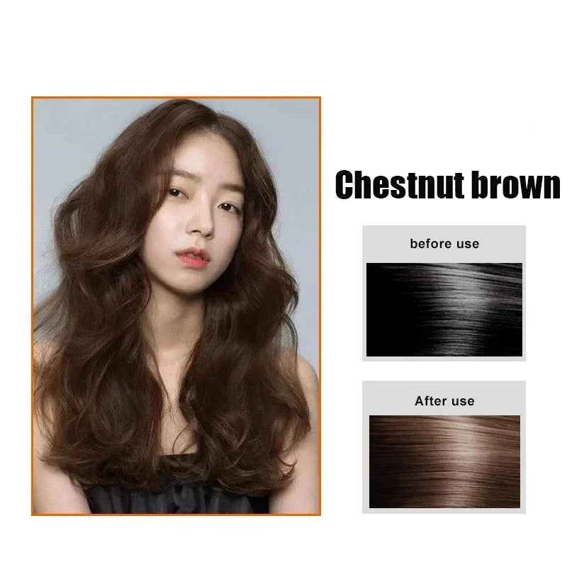 7-Color Herbal Hair Dye Shampoo, Gentle &amp; Long-Lasting