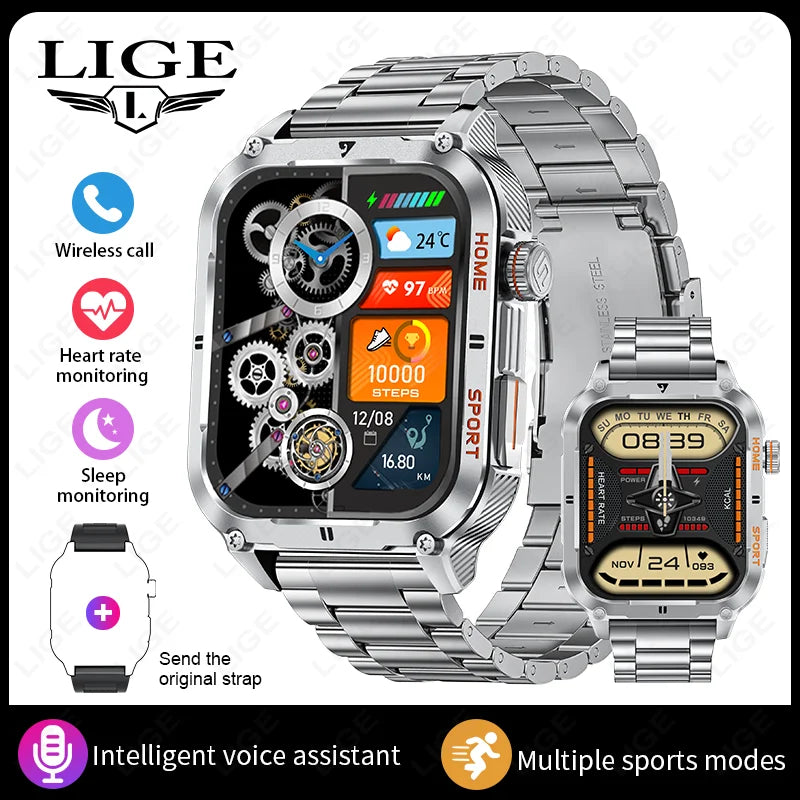 Đồng Hồ Thông Minh LIGE 2.01 Gọi Bluetooth Thể Thao