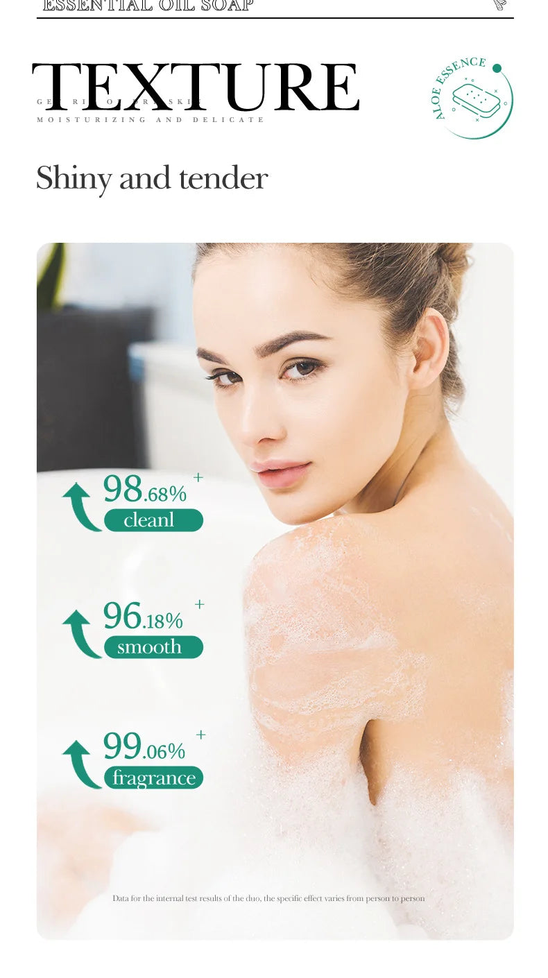 Aloe Vera Smooth Cleansing Natural Soap Cleansing Smooth Handmade Essential Oil Soap100g - Daisan Mart