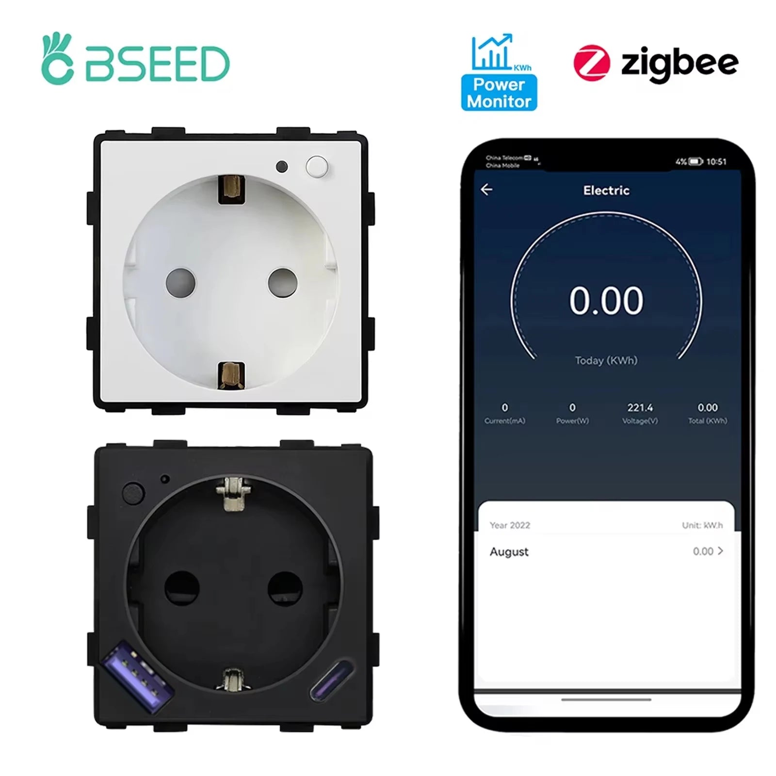 ZigBee BSEED Smart Socket - Controlled by Alexa