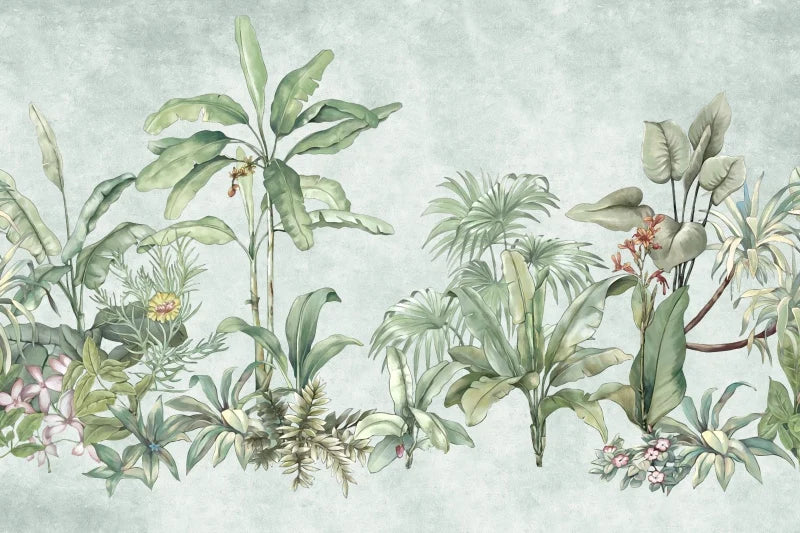 Custom Black and White Tropical Plant Tropical Wallpaper Mural for living Room TV Background 3d Stickers wall papers home decor