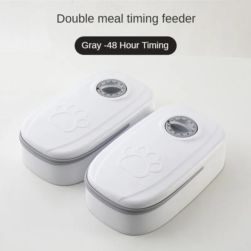 Pet Bowl Smart Timed Cat Feeder Quantitative Wet and Dry Food Single Meal Separation Home Use Automatic Feeding for Dogs & Cats - Daisan Mart