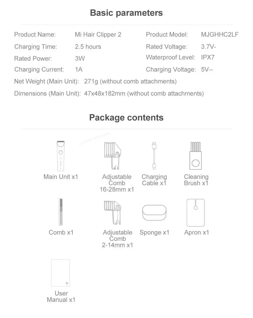 XIAOMI Mijia Tông Đơ Không Dây Nam - Daisan Mart